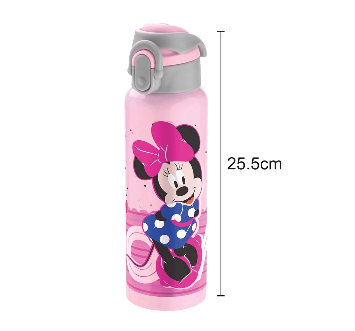 Disney Minnie Passion Stainless Steel Insulated Water Bottle by Joyo for Kids of Ages 3Yrs+, 600 ML, Pink