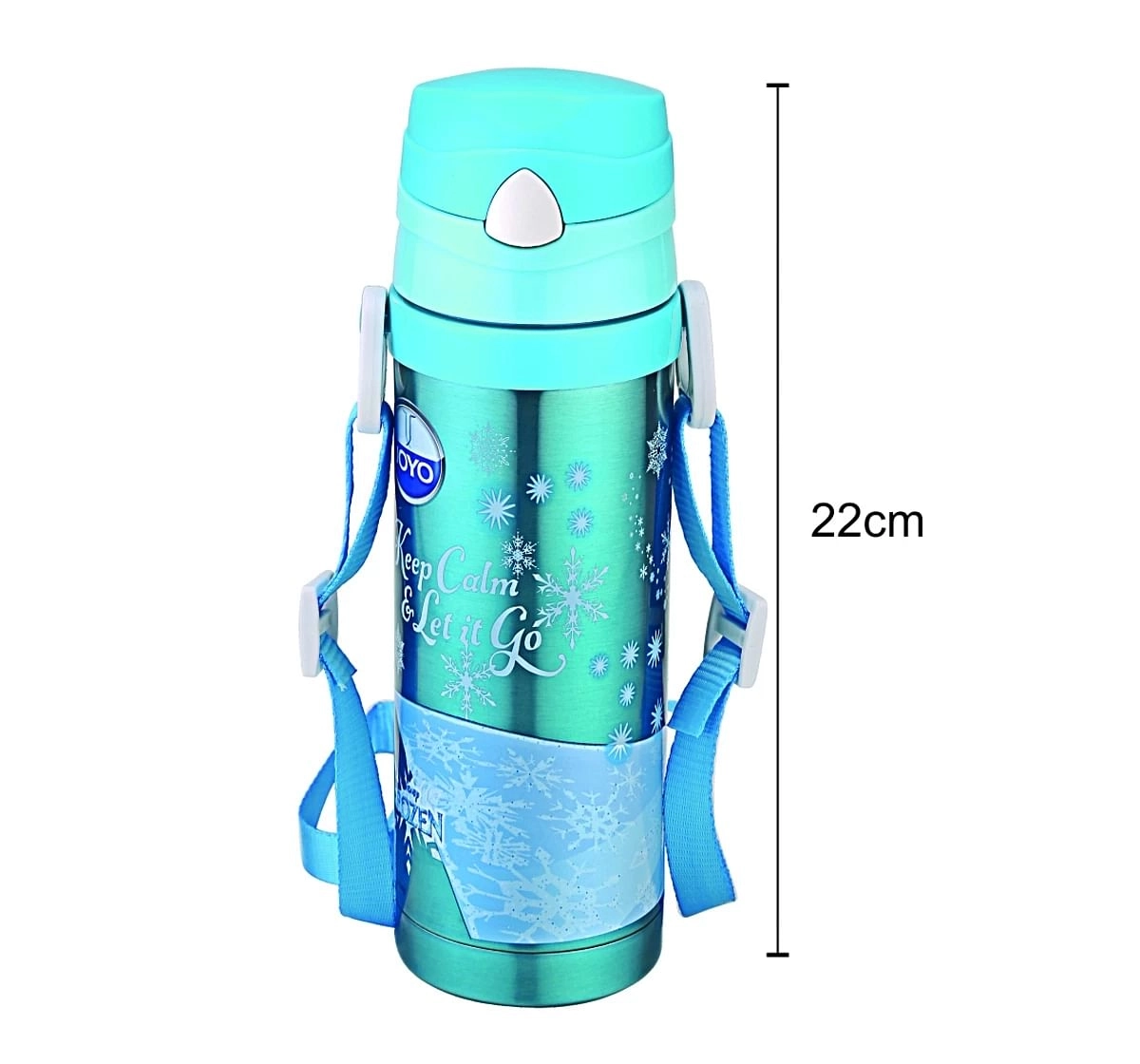 Disney Frozen Cool Champ Stainless Steel Insulated Water Bottle by Joyo for Kids of Ages 3Yrs+, 450 ML, Blue