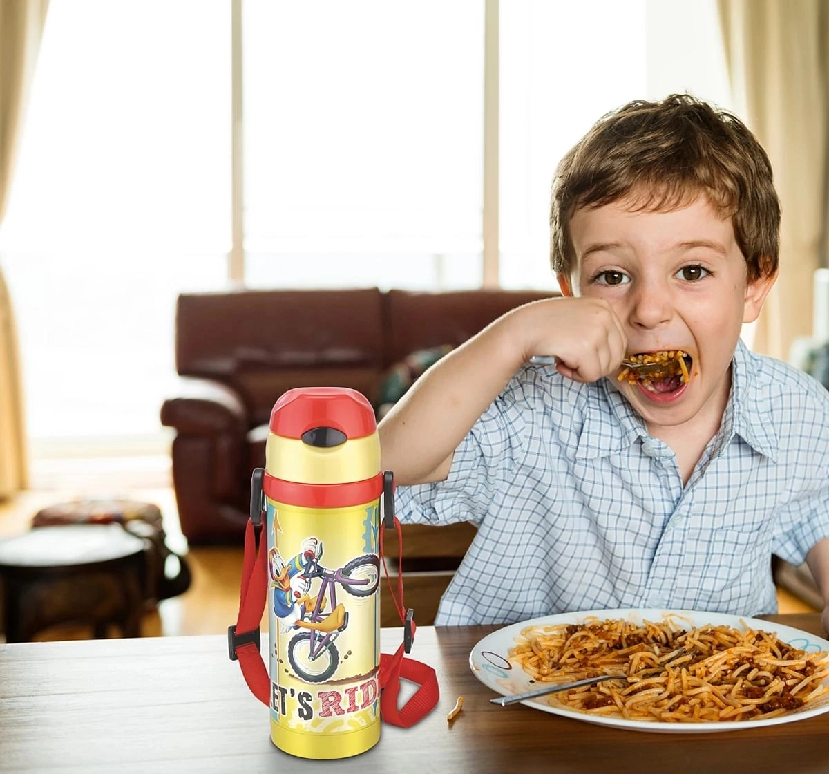 Disney Cool Mate Stainless Steel Insulated Water Bottle by Joyo for Kids of Ages 3Yrs+, Mickey, Yellow, Yellow