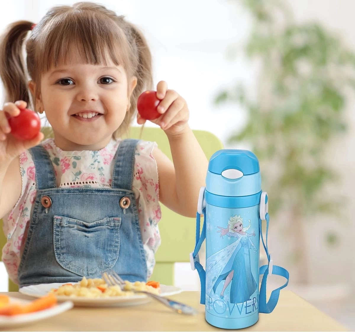 Disney Cool Mate Stainless Steel Insulated Water Bottle by Joyo for Kids of Ages 3Yrs+, Frozen, Blue , Blue