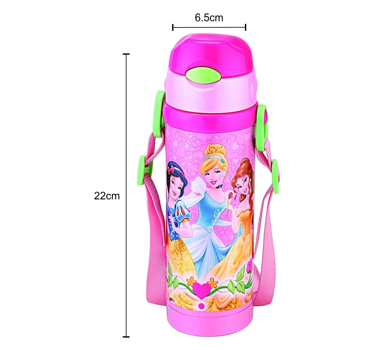 Disney Cool Mate Stainless Steel Insulated Water Bottle by Joyo for Kids of Ages 3Yrs+, Princess, Pink, Pink