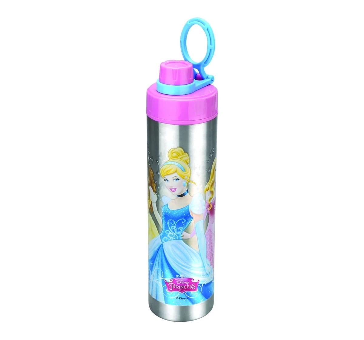 Disney Racer Bottle by Joyo, Stainless Steel Insulated Water Bottle by Joyo for Kids of Ages 3Yrs+, 800 ML, Princess , Silver