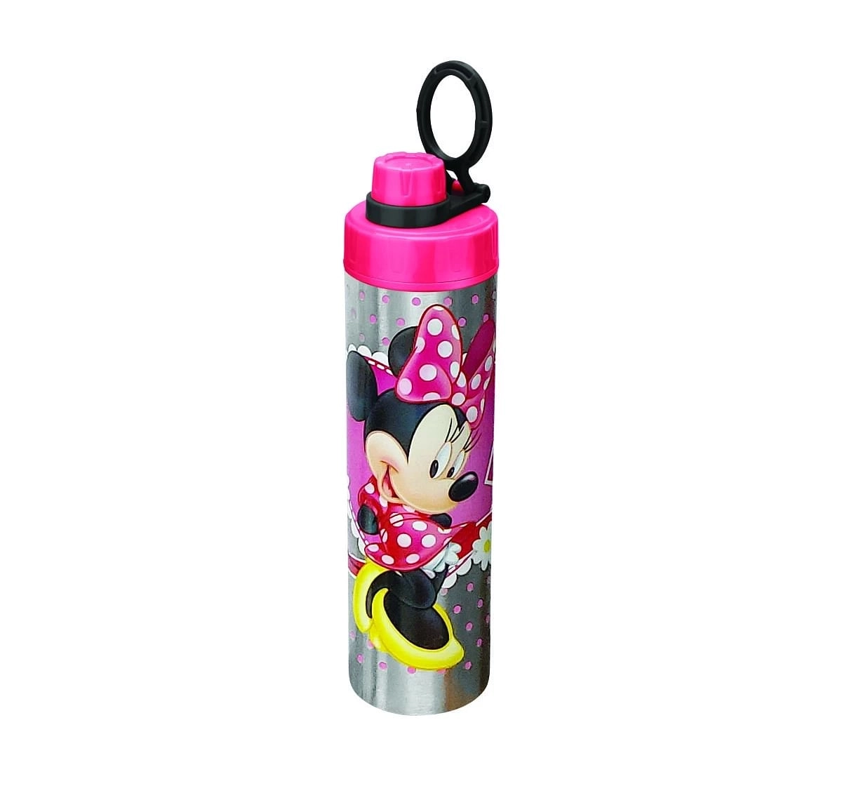 Disney Racer Bottle by Joyo, Stainless Steel Insulated Water Bottle by Joyo for Kids of Ages 3Yrs+, 800 ML, Minnie , Silver