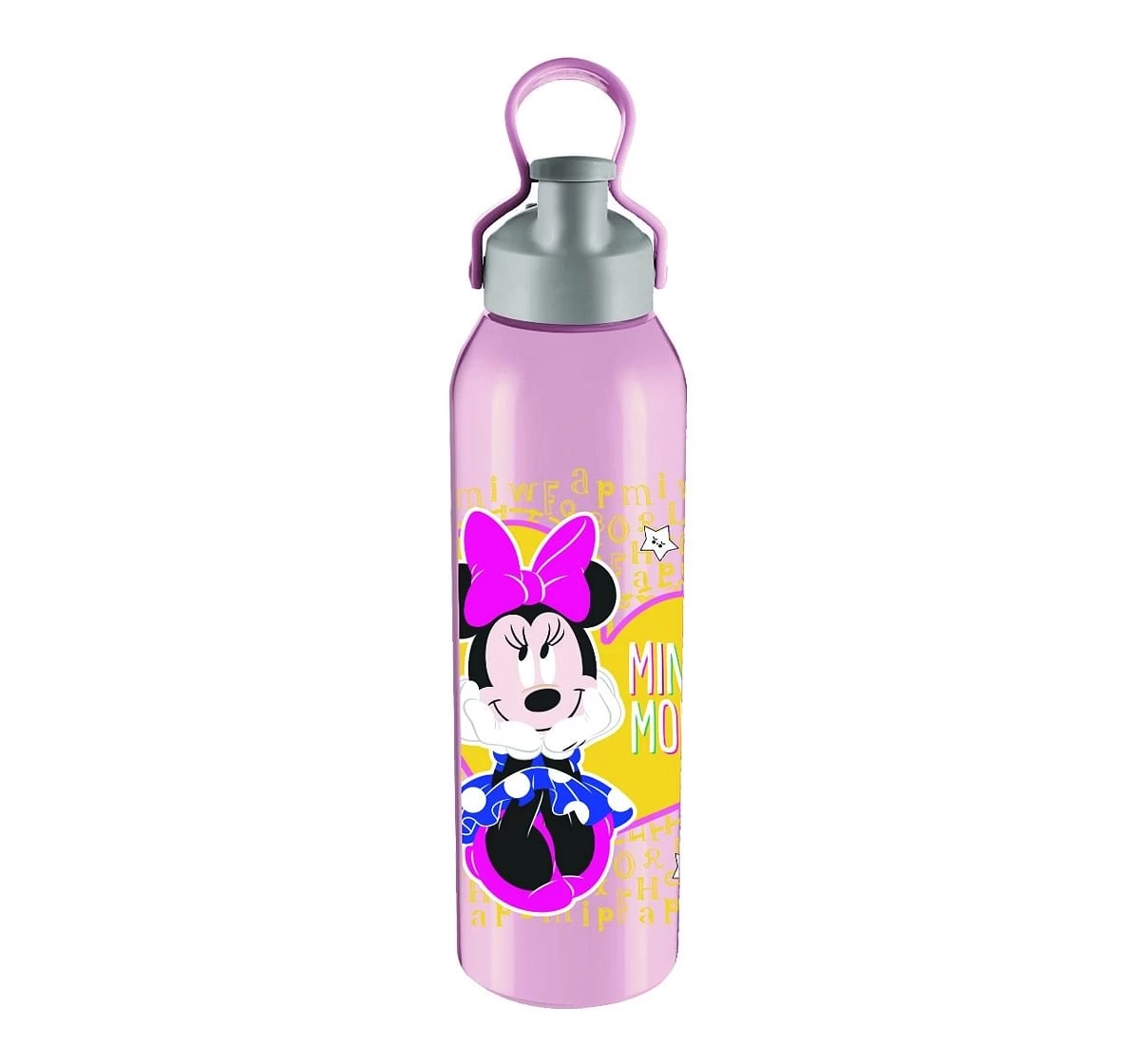 Disney Minnie Clip-N-Sip Stainless Steel Insulated Water Bottle by Joyo for Kids of Ages 3Yrs+, 800ml, Pink