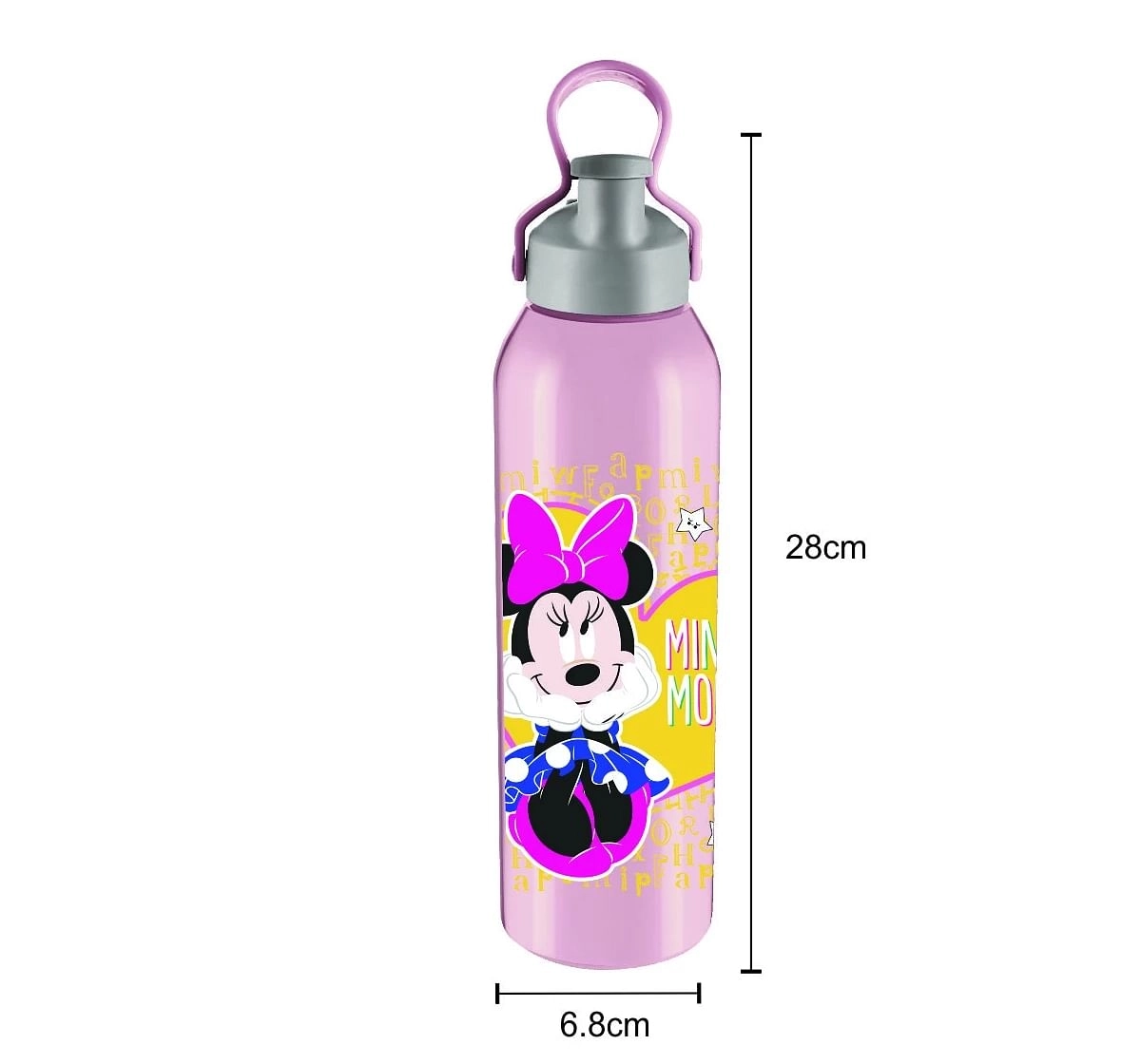 Disney Minnie Clip-N-Sip Stainless Steel Insulated Water Bottle by Joyo for Kids of Ages 3Yrs+, 800ml, Pink