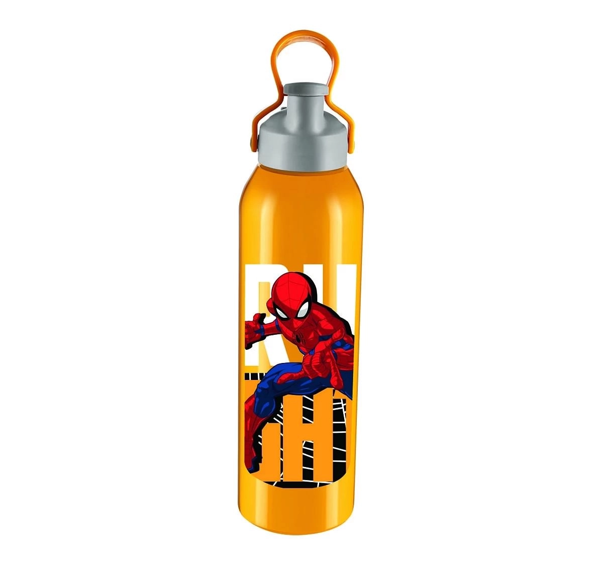 Marvel Spiderman Clip-N-Sip Stainless Steel Insulated Water Bottle by Joyo for Kids of Ages 3Yrs+, 800ml, Yellow