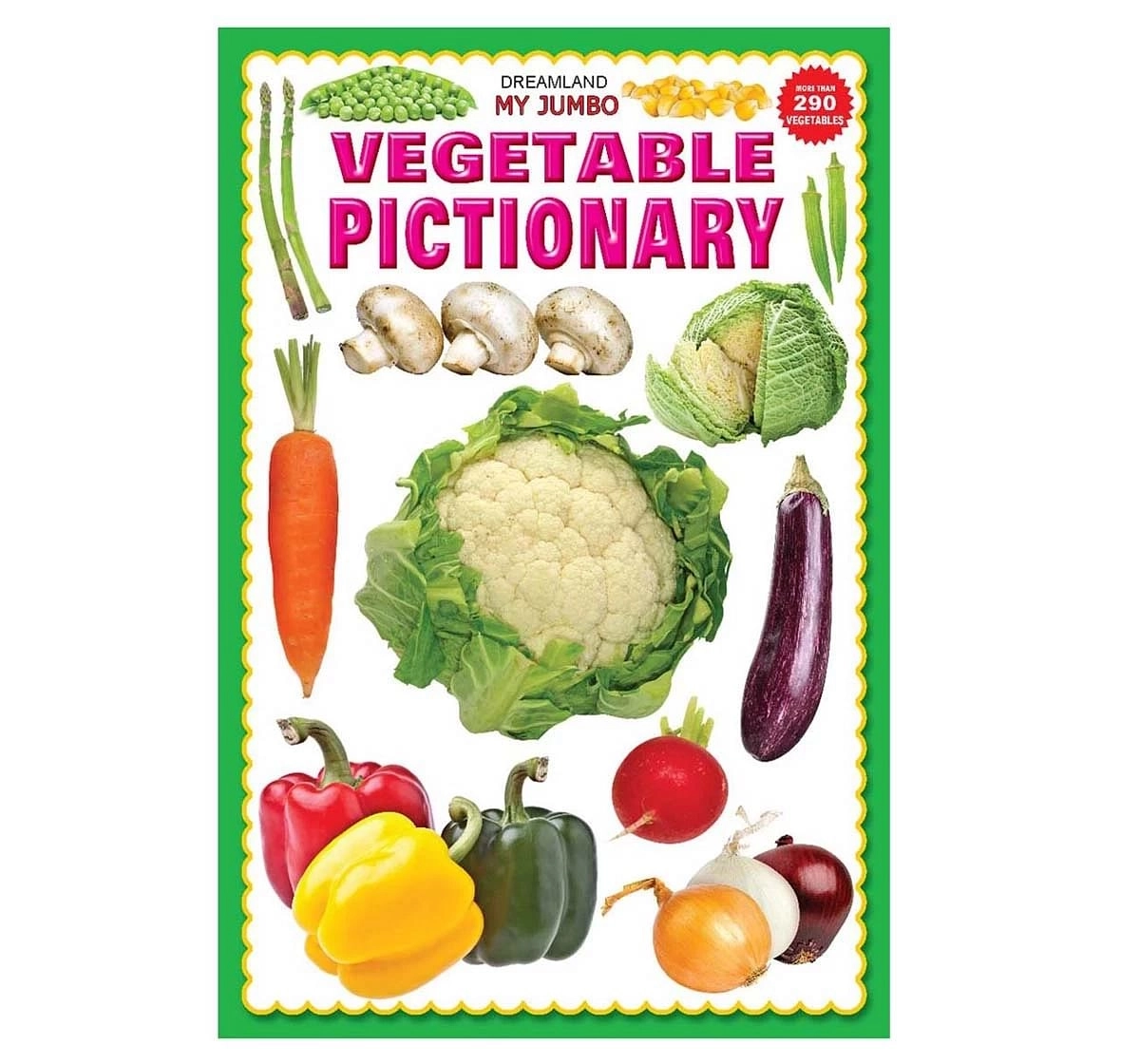 Dreamland Paper Back My Jumbo Vegetables Pictionary Picture Book for kids 5Y+, Multicolour