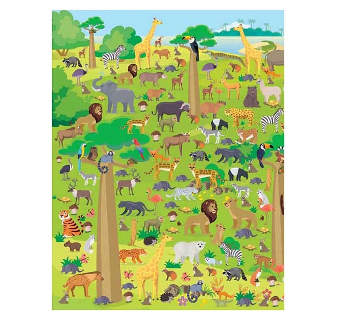 Dreamland Paper Back Look and Find Animals Activity Book for kids 4Y+, Multicolour