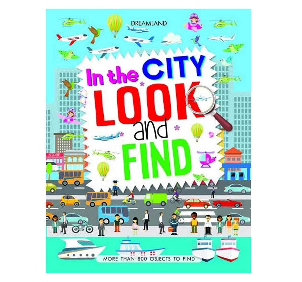 Dreamland Paper Back Look and Find In the City Activity Book for kids 4Y+, Multicolour
