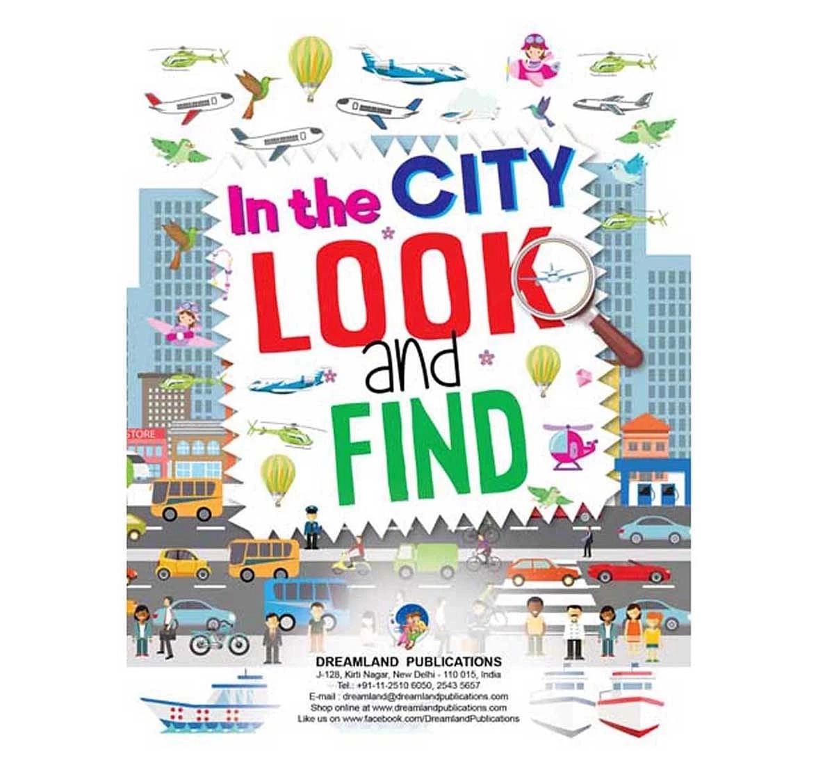 Dreamland Paper Back Look and Find In the City Activity Book for kids 4Y+, Multicolour