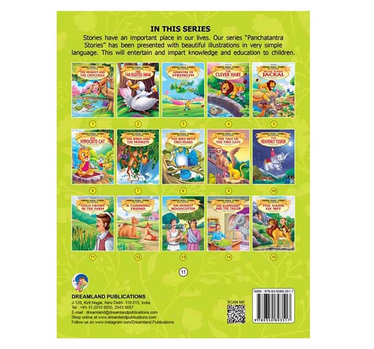 Dreamland Paper Back Gold Grows In the Farm 11 Famous Moral Story Books for kids 4Y+, Multicolour