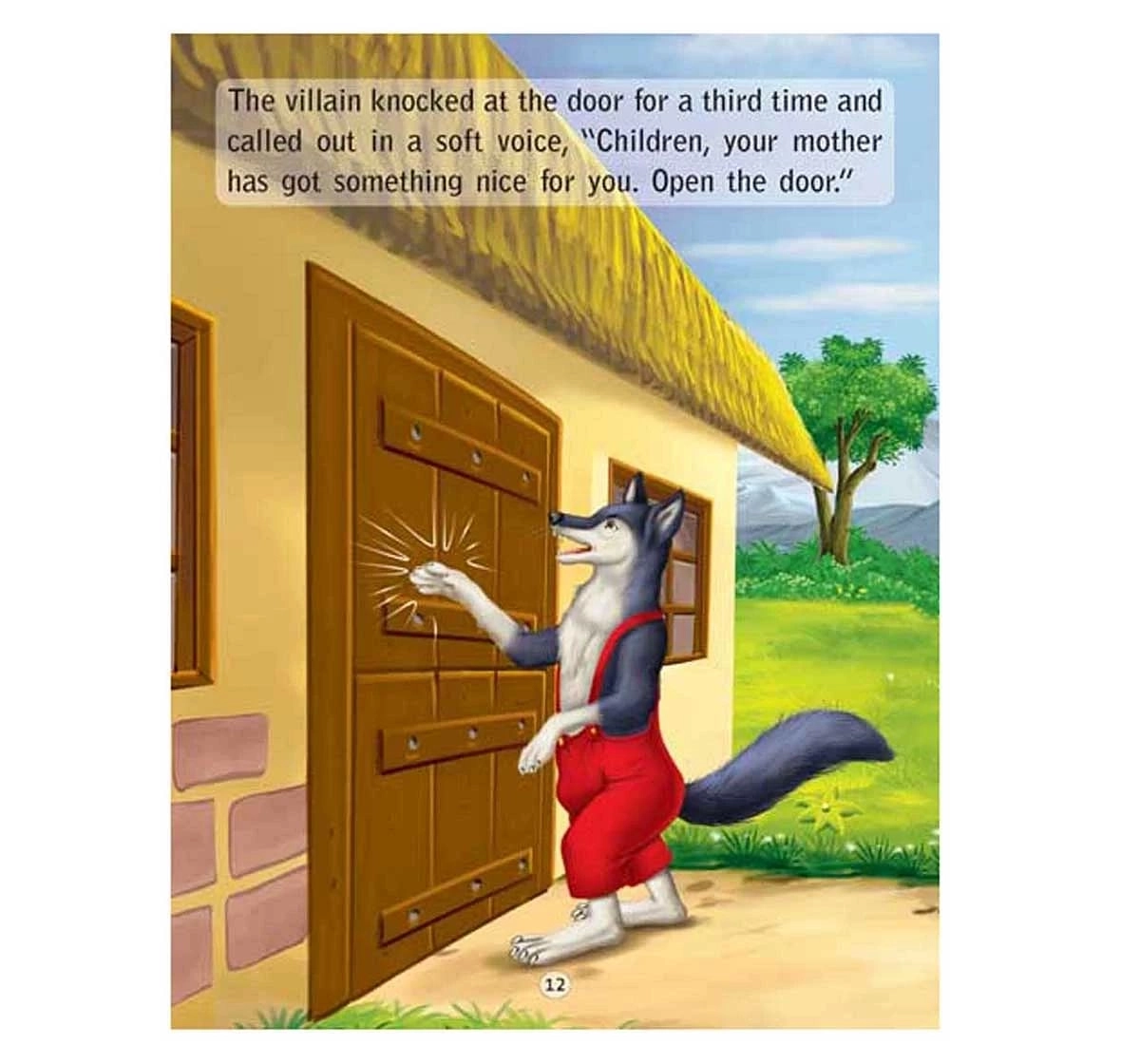 Dreamland Paper Back World Famous Tales the Wolf and the Seven Little Kids Story Books for kids 2Y+, Multicolour
