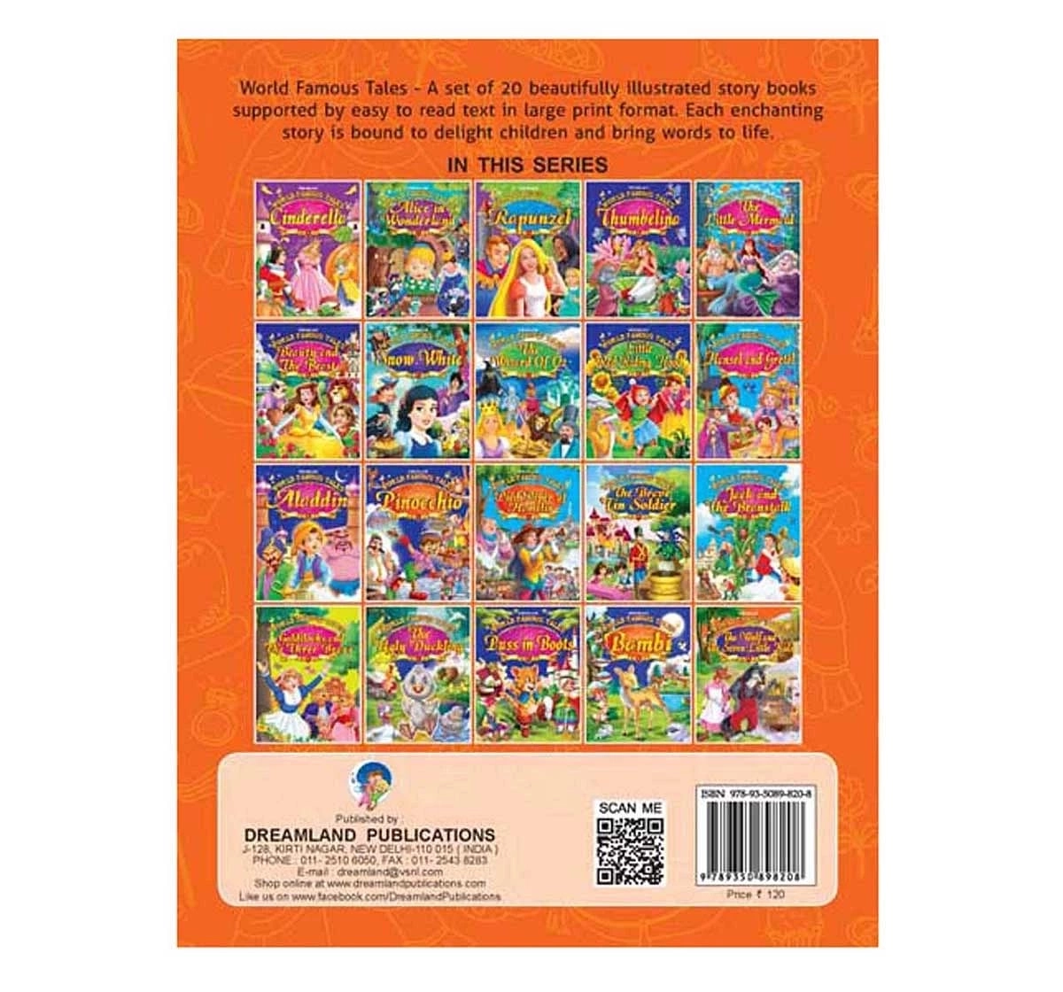 Dreamland Paper Back World Famous Tales the Wolf and the Seven Little Kids Story Books for kids 2Y+, Multicolour