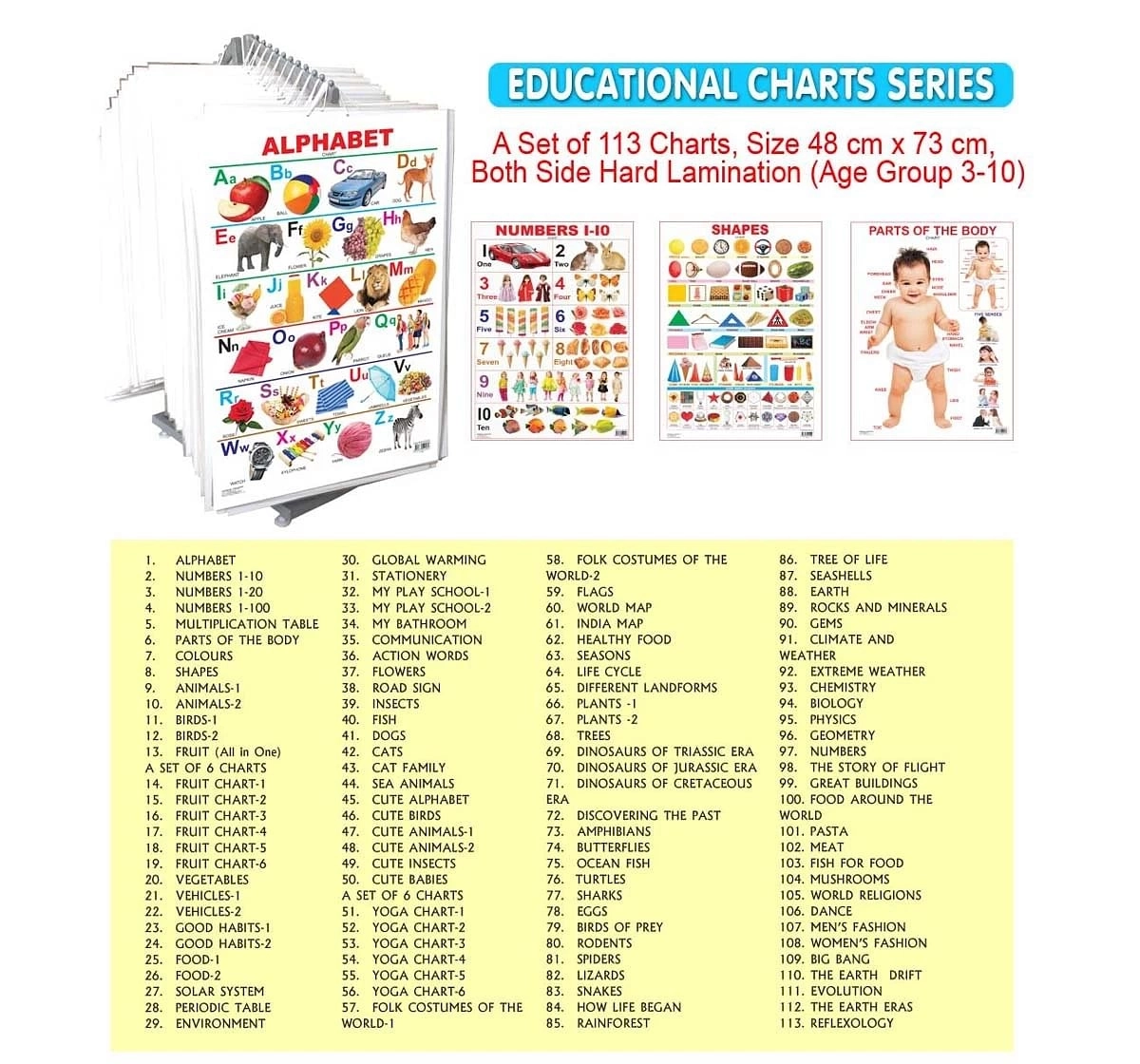 Dreamland Different Land Forms Chart for kids 5Y+, Multicolour