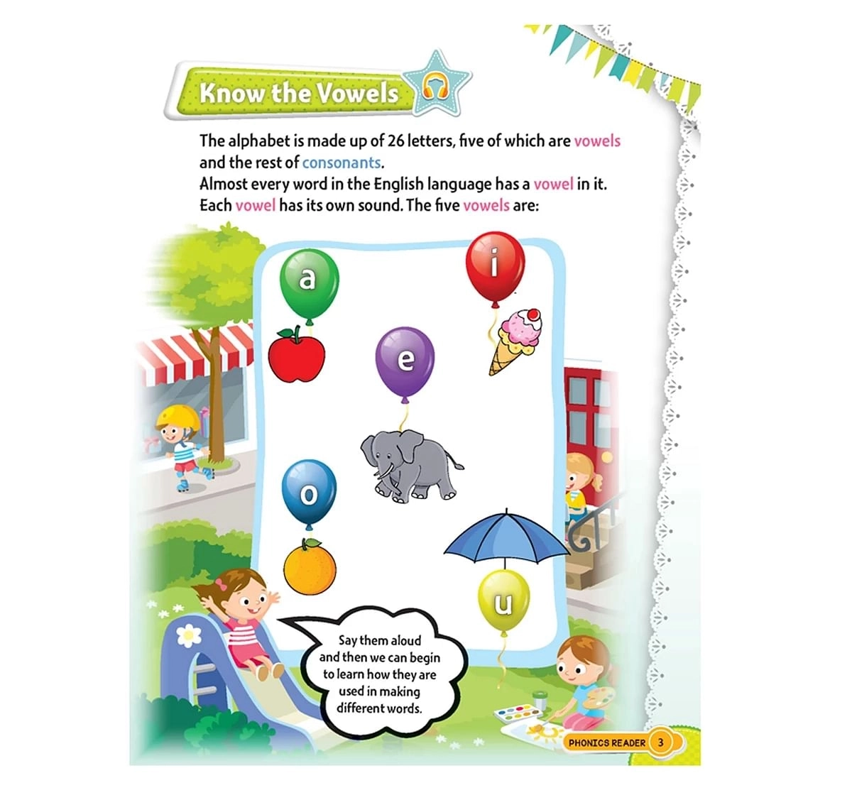 Dreamland Paper Back Phonics Reader 2 Short and Long Vowel Sounds Early Learning Book for kids 5Y+, Multicolour