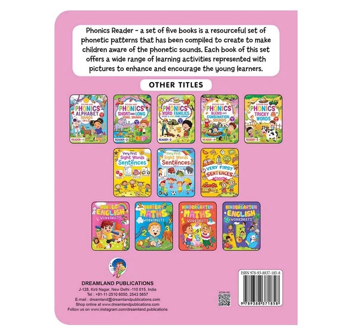 Dreamland Paper Back Phonics Reader 2 Short and Long Vowel Sounds Early Learning Book for kids 5Y+, Multicolour