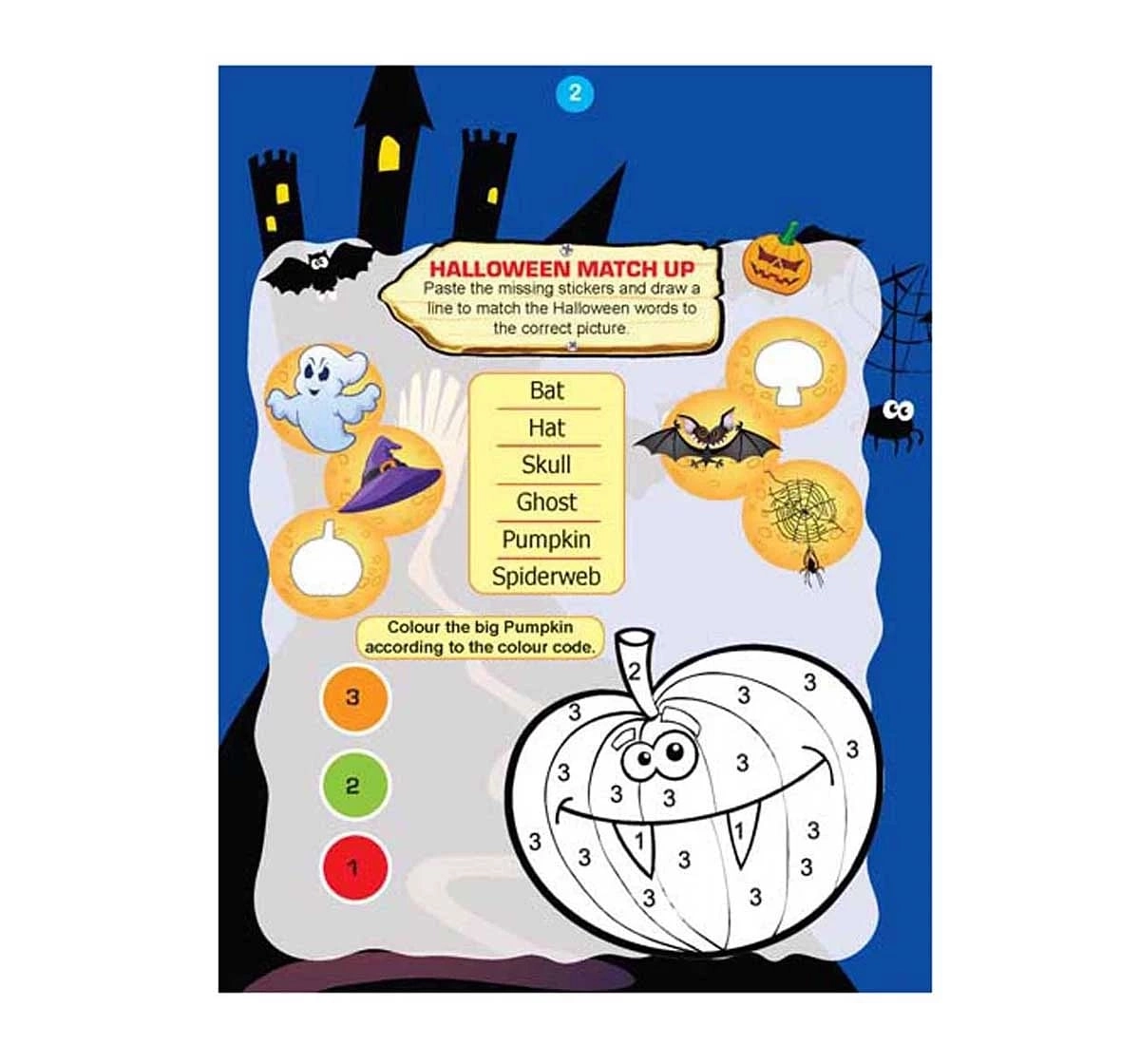 Dreamland Paper Back Halloween Activity Book for kids 3Y+, Multicolour