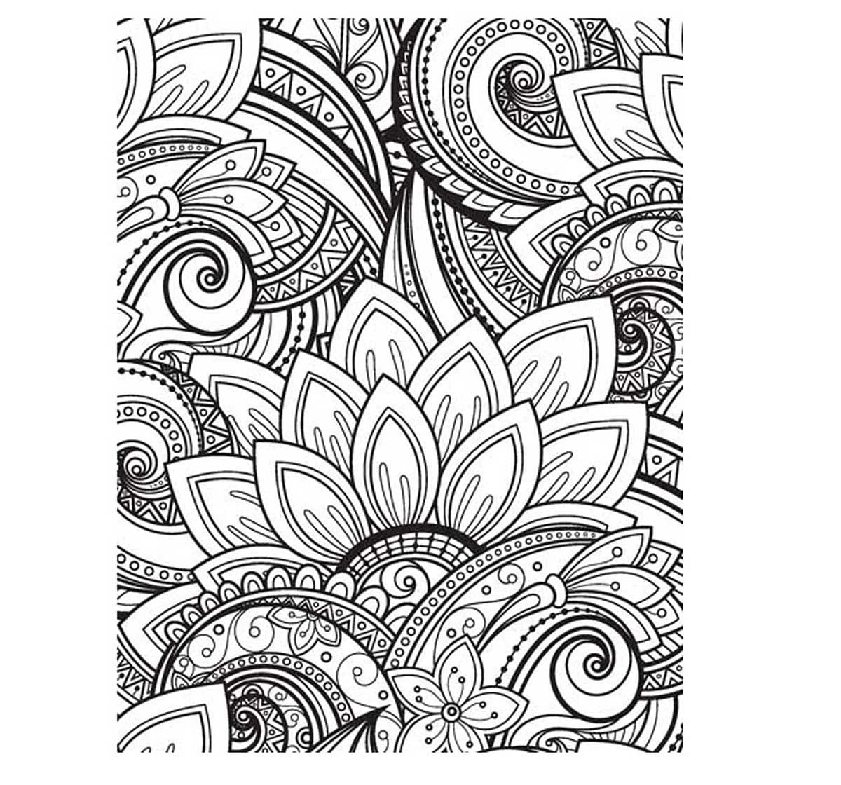 Dreamland Paper Back Extreme Colour Flowers Colouring Books for kids 3Y+, Multicolour