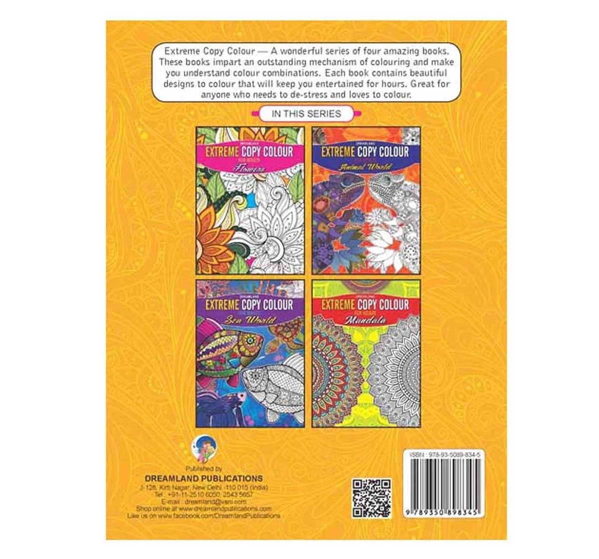 Dreamland Paper Back Extreme Colour Flowers Colouring Books for kids 3Y+, Multicolour