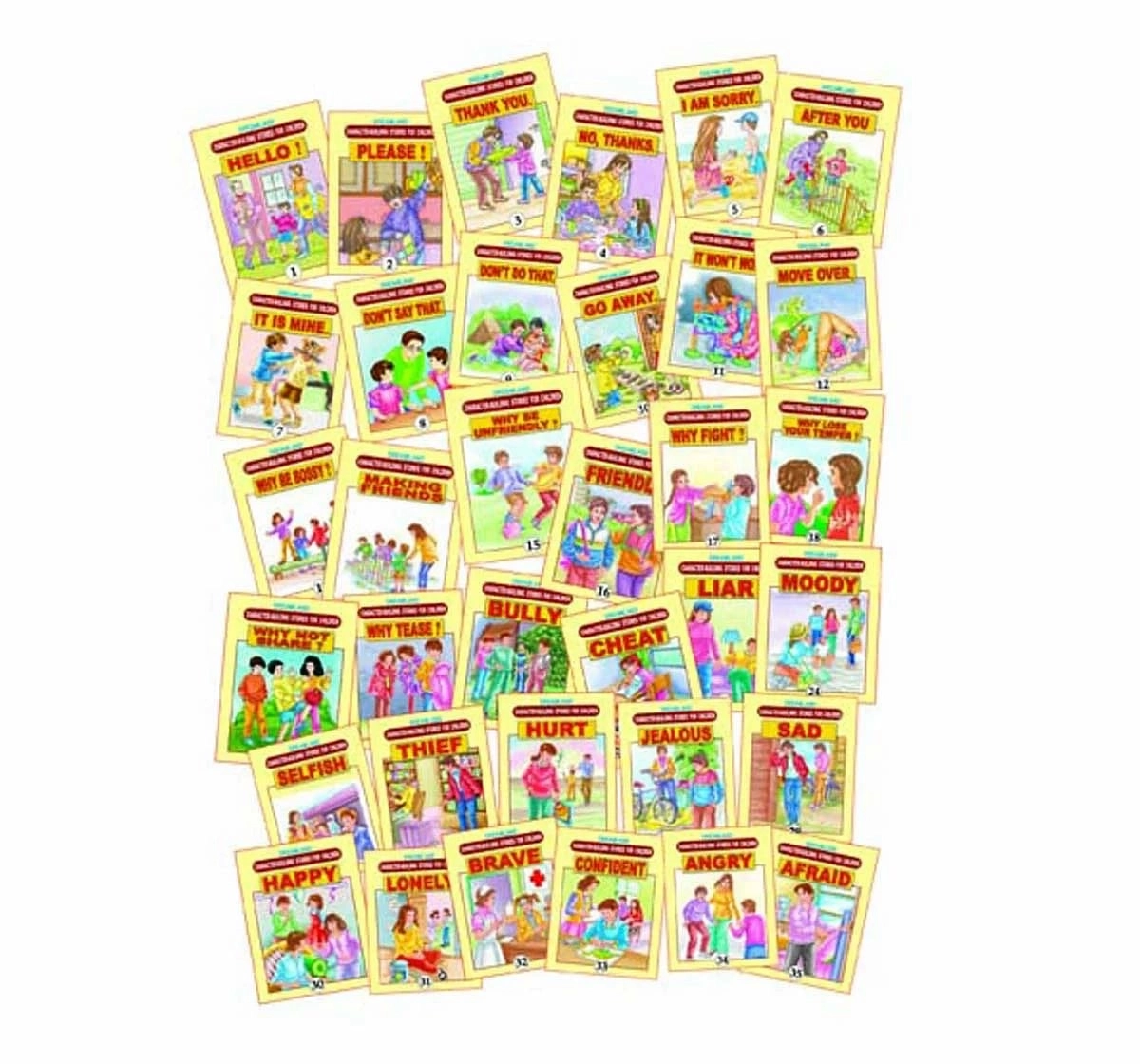 Dreamland Paper Back Character Building Pack of 35 Story Books for kids 5Y+, Multicolour