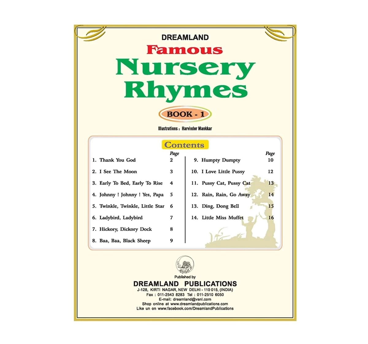 Dreamland Paper Back Famous Nursery Rhymes 1 To 6 Pack Book for kids 3Y+, Multicolour