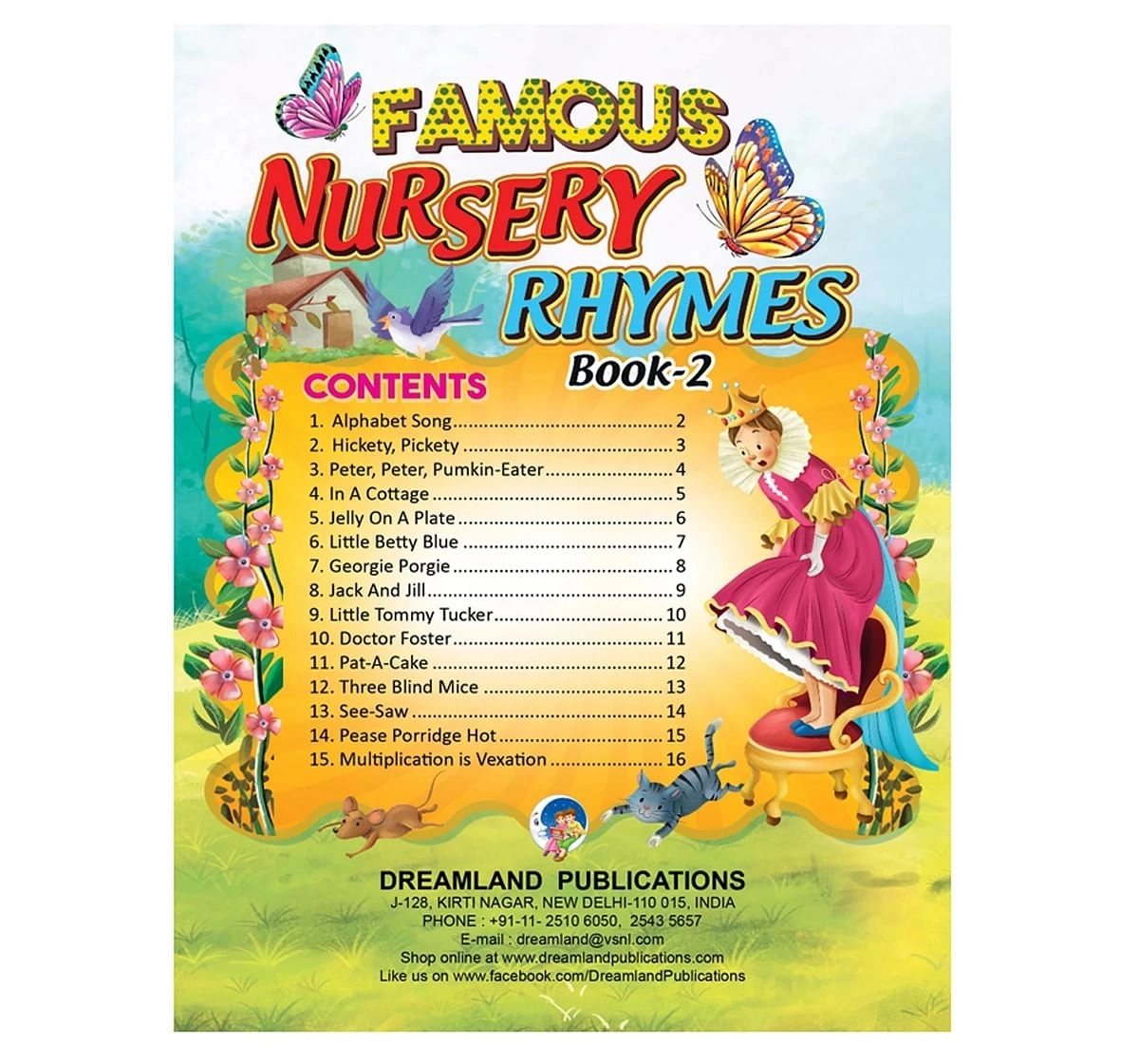 Dreamland Paper Back Famous Nursery Rhymes 1 To 6 Pack Book for kids 3Y+, Multicolour