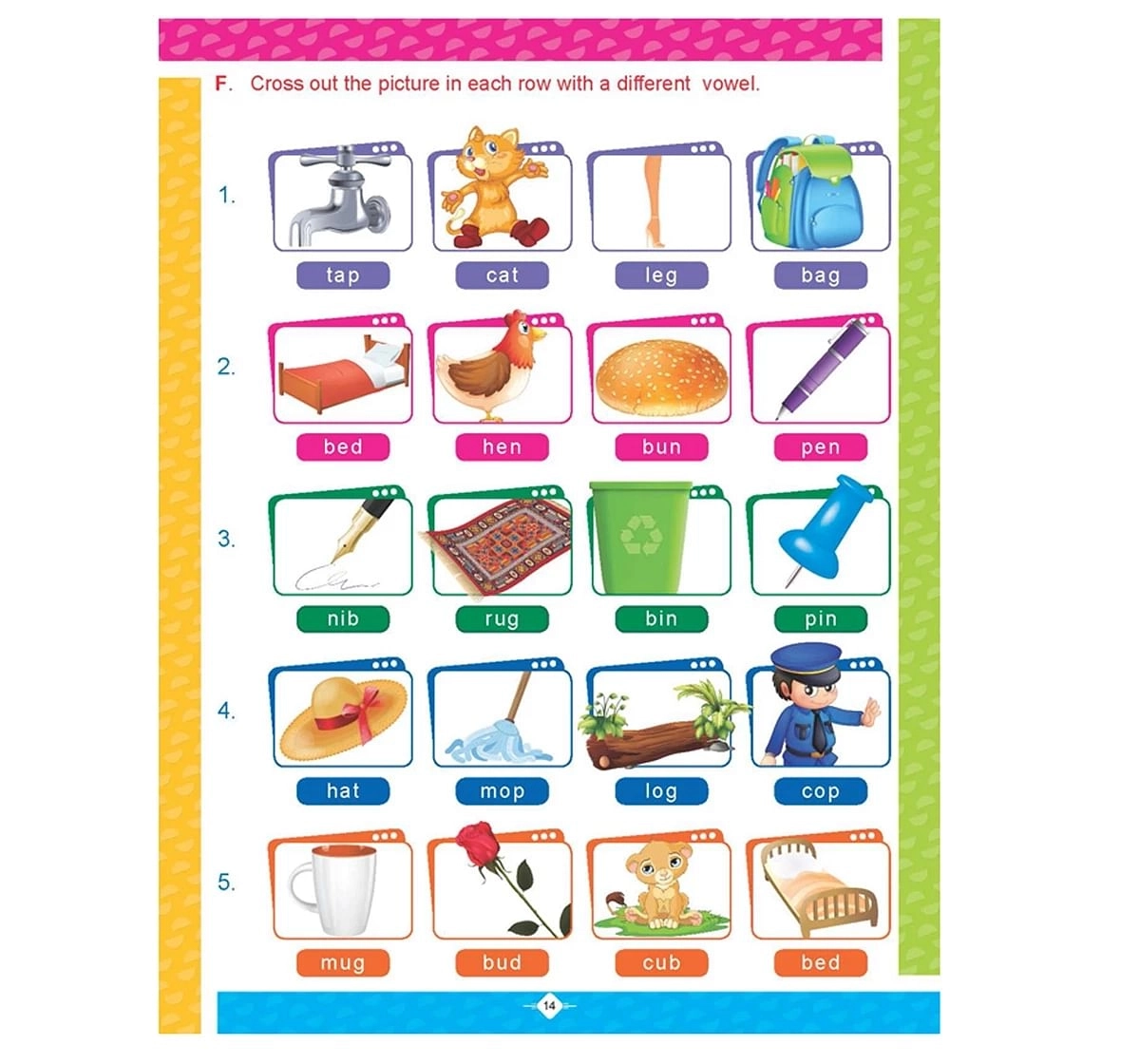 Dreamland Paper Back English Grammar Practice Part 1 School Textbooks for kids 5Y+, Multicolour