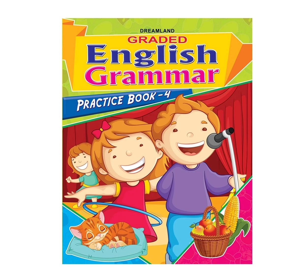 Dreamland Paper Back English Grammar Practice Part 4 School Textbooks for kids 5Y+, Multicolour