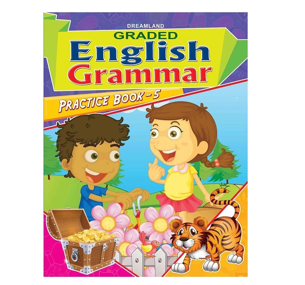 Dreamland Paper Back English Grammar Practice Part 5 School Textbooks for kids 5Y+, Multicolour