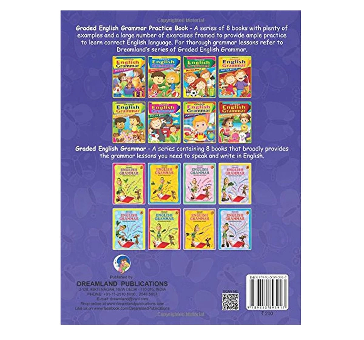 Dreamland Paper Back English Grammar Practice Part 5 School Textbooks for kids 5Y+, Multicolour