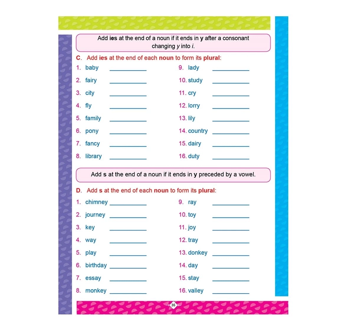 Dreamland Paper Back English Grammar Practice Part 6 School Textbooks for kids 5Y+, Multicolour