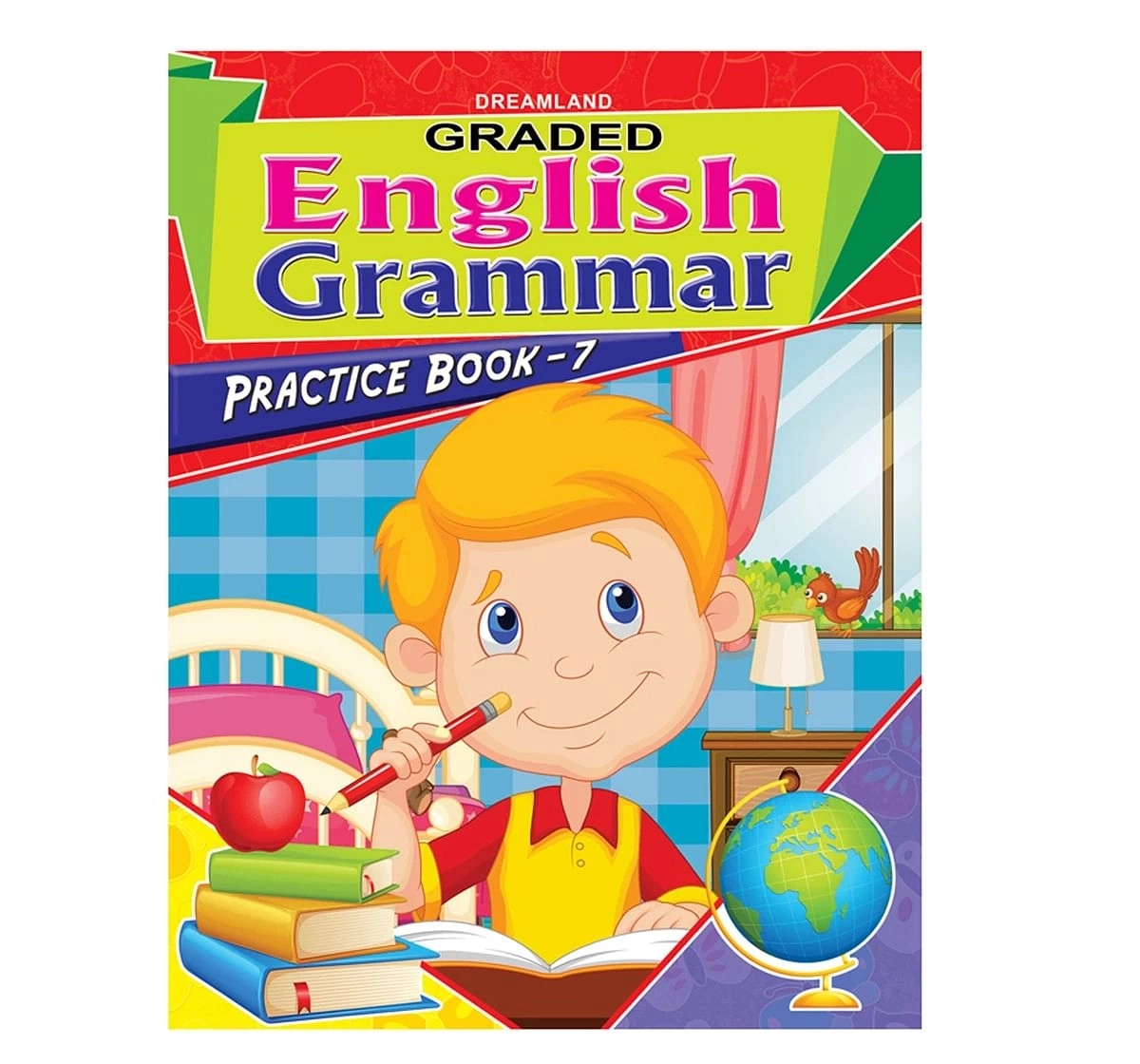 Dreamland Paper Back English Grammar Practice Part 7 School Textbooks for kids 5Y+, Multicolour