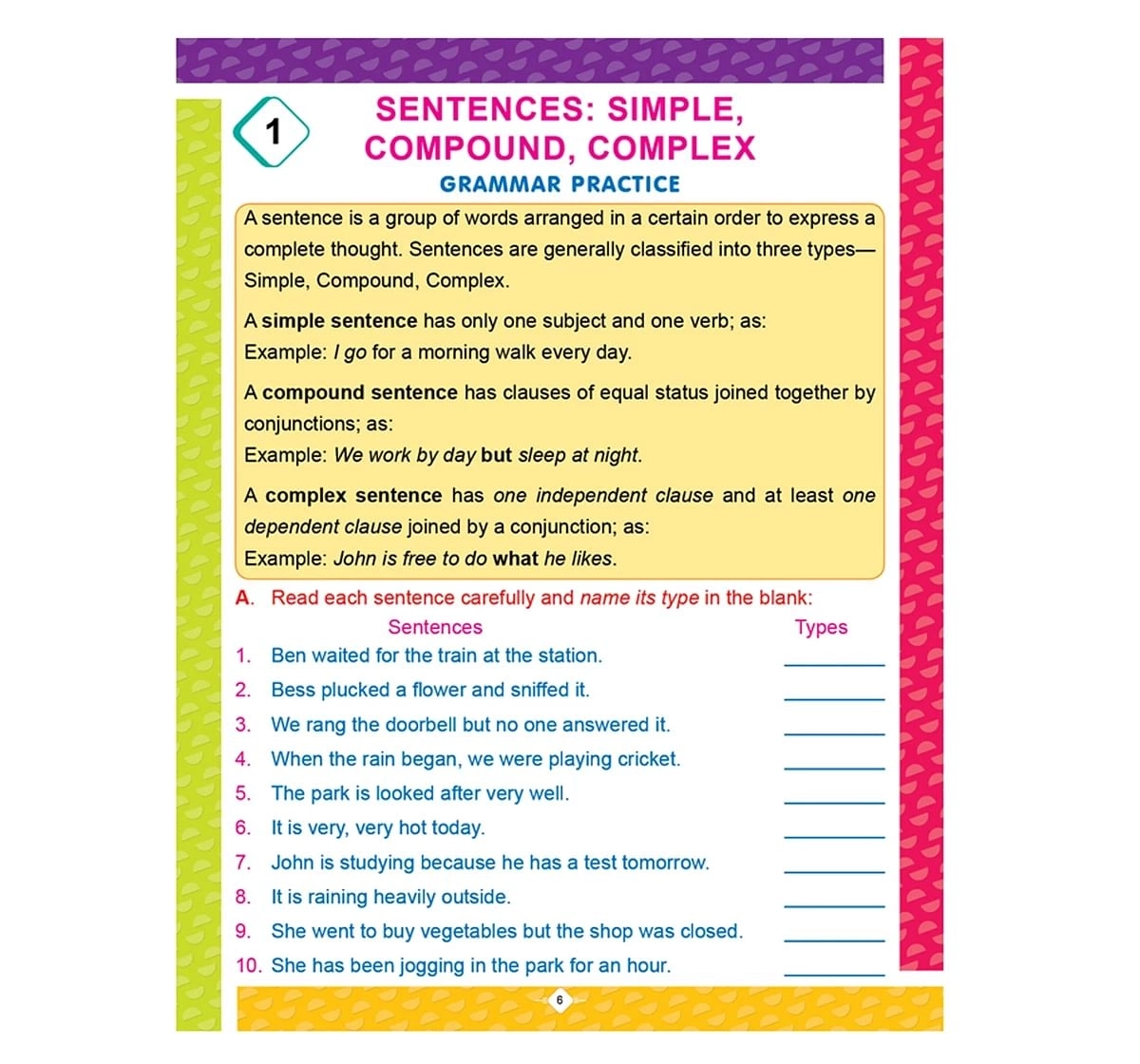 Dreamland Paper Back English Grammar Practice Part 7 School Textbooks for kids 5Y+, Multicolour