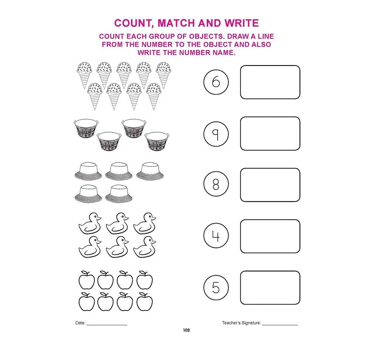 Dreamland Paper Back Kindergarten Maths Practice Early Learning Book for kids 4Y+, Multicolour