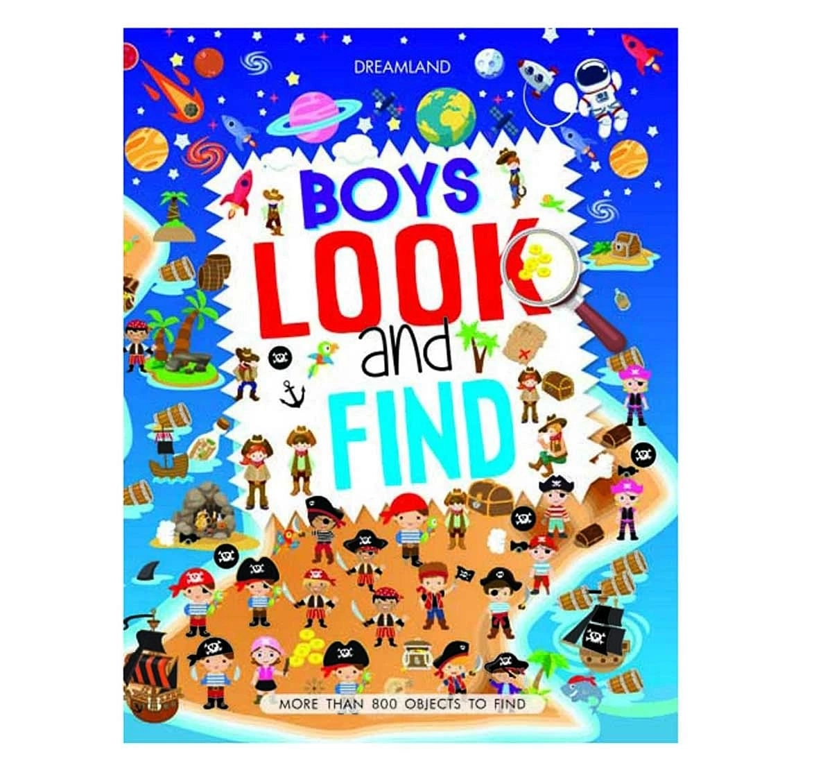 Dreamland Paper Back Look and Find Activity Book for kids 4Y+, Multicolour