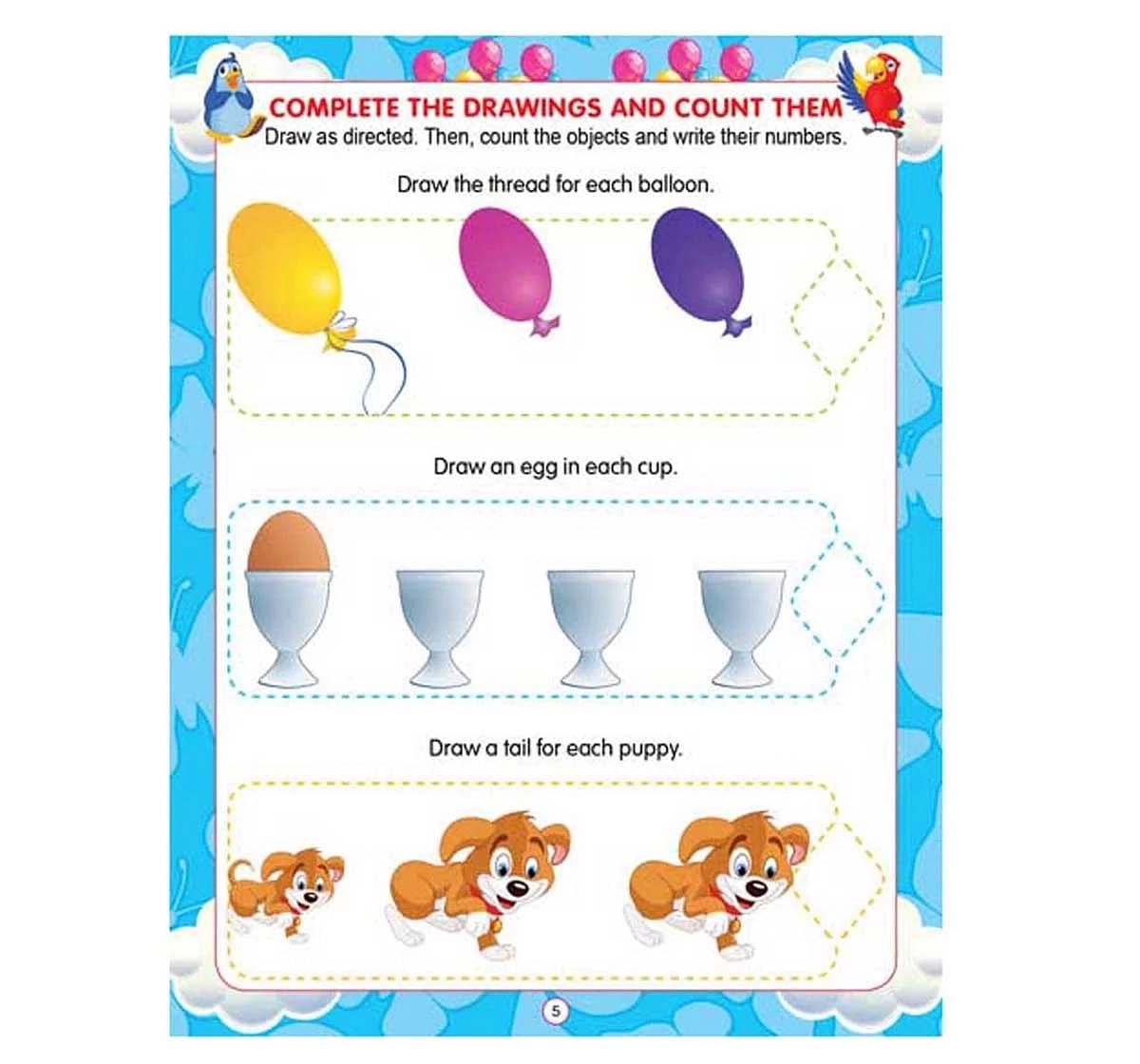 Dreamland Paper Back Maths Interactive Book for kids 3Y+, Multicolour