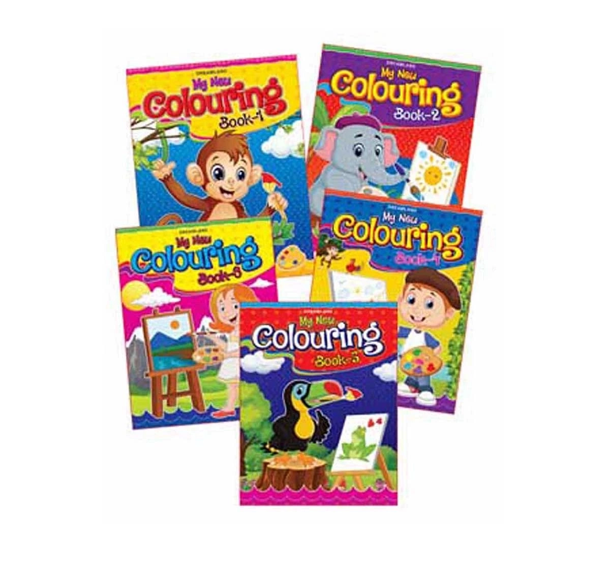 Dreamland Paper Back My New Colouring Book Pack of 5 for kids 3Y+, Multicolour