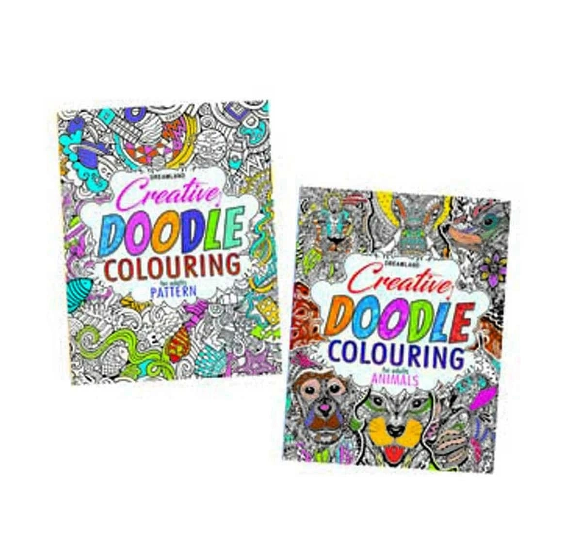 Dreamland Paper Back Creative Doodle Colouring Books Pack of 2 for kids 3Y+, Multicolour