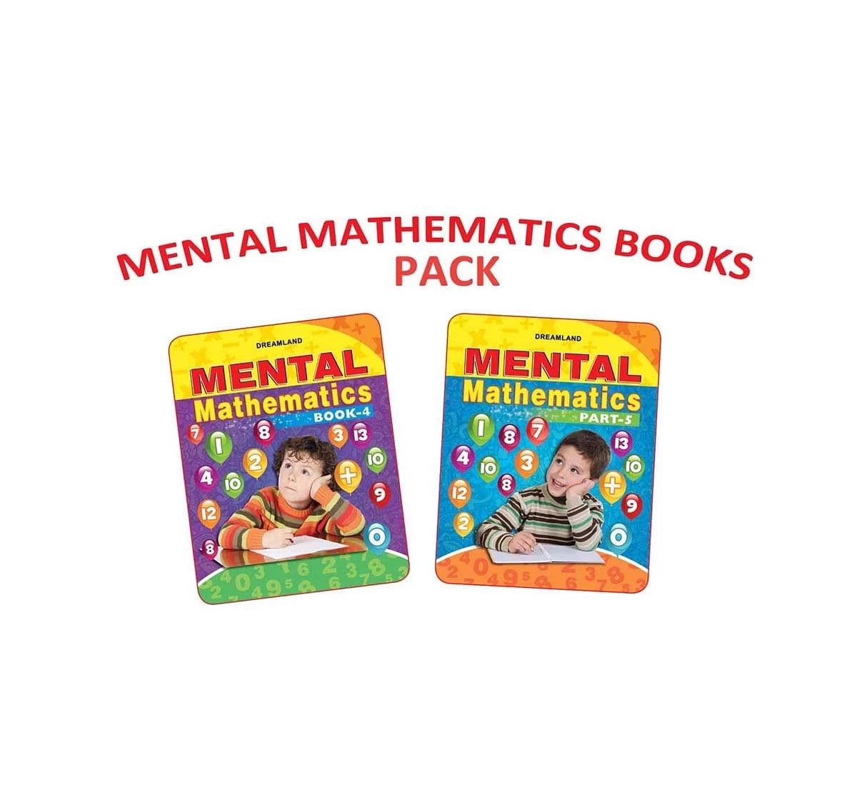 Dreamland Paper Back Mental Mathematics Set 3 Book pf Part 4 and 5 for kids 4Y+, Multicolour
