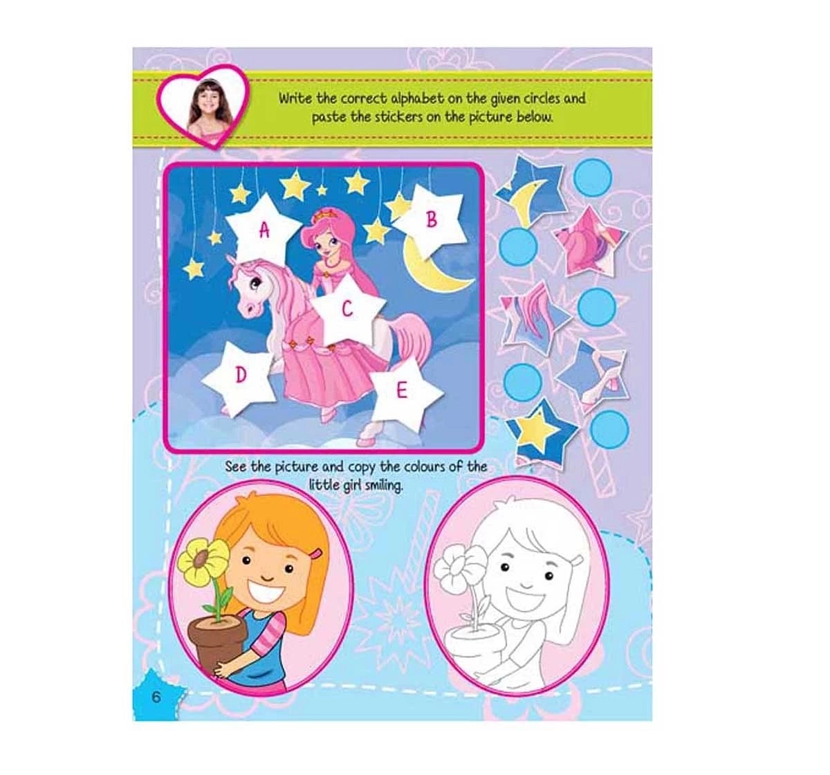 Dreamland Paper Back Sticker Activity Book for kids 4Y+, Multicolour