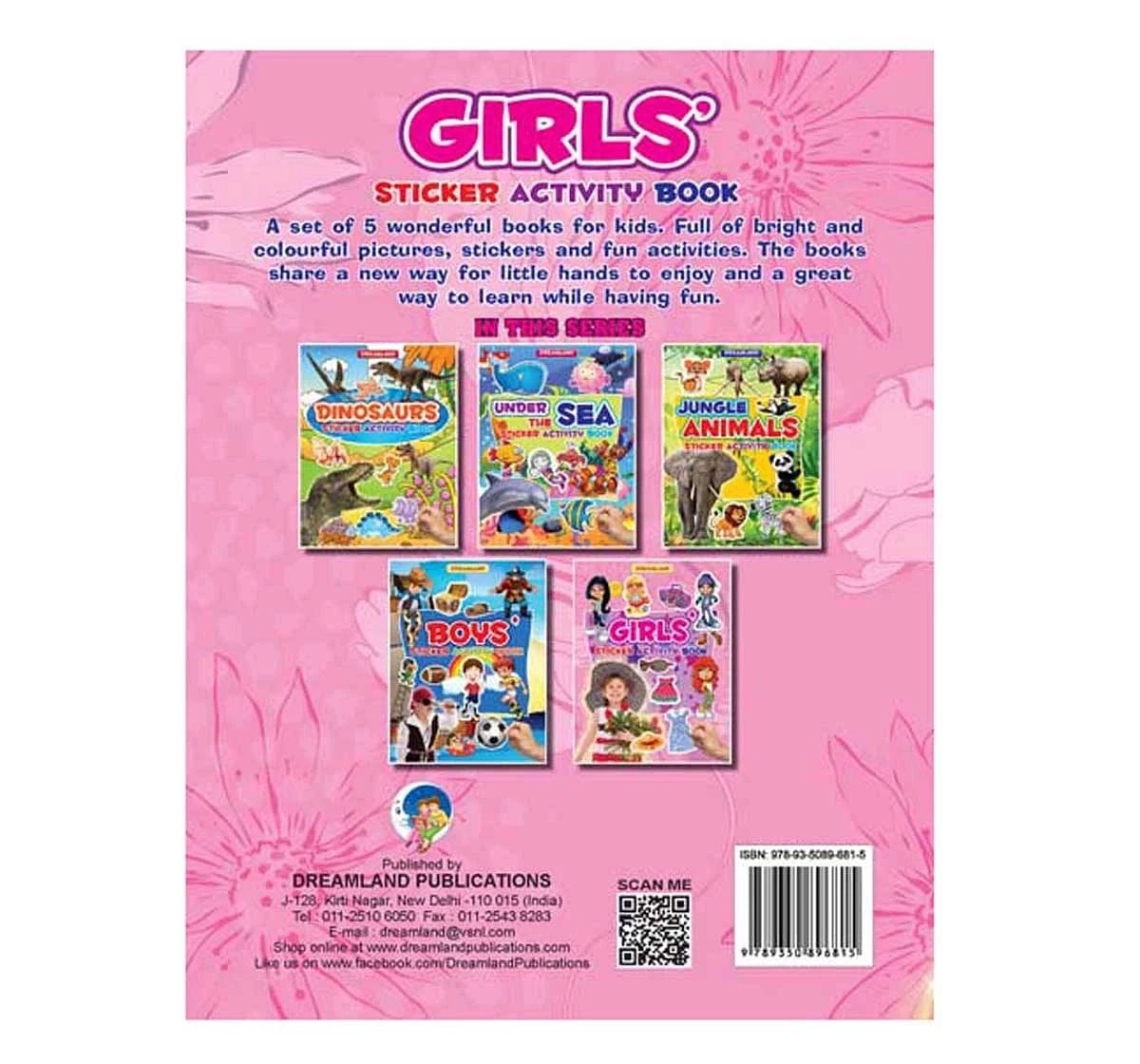 Dreamland Paper Back Sticker Activity Book for kids 4Y+, Multicolour