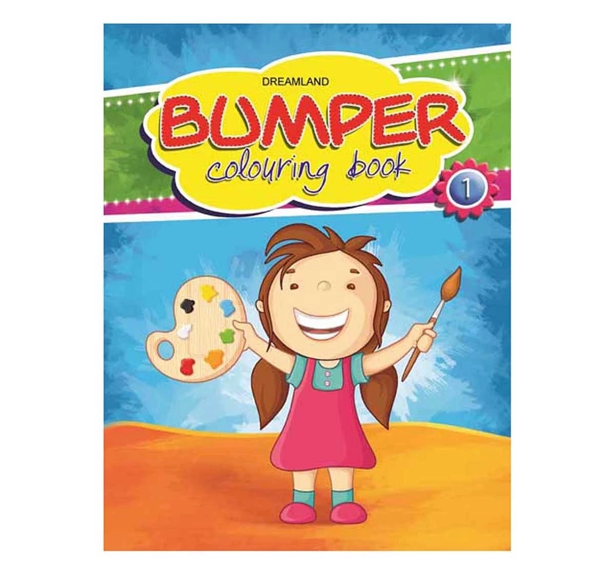 Dreamland Paper Back Bumper Colouring Book Part 1 for kids 3Y+, Multicolour