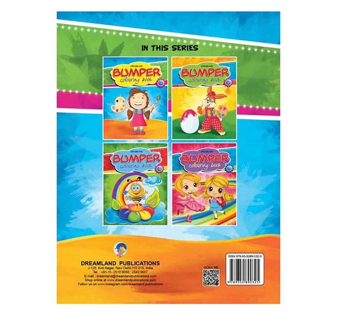 Dreamland Paper Back Bumper Colouring Book Part 1 for kids 3Y+, Multicolour