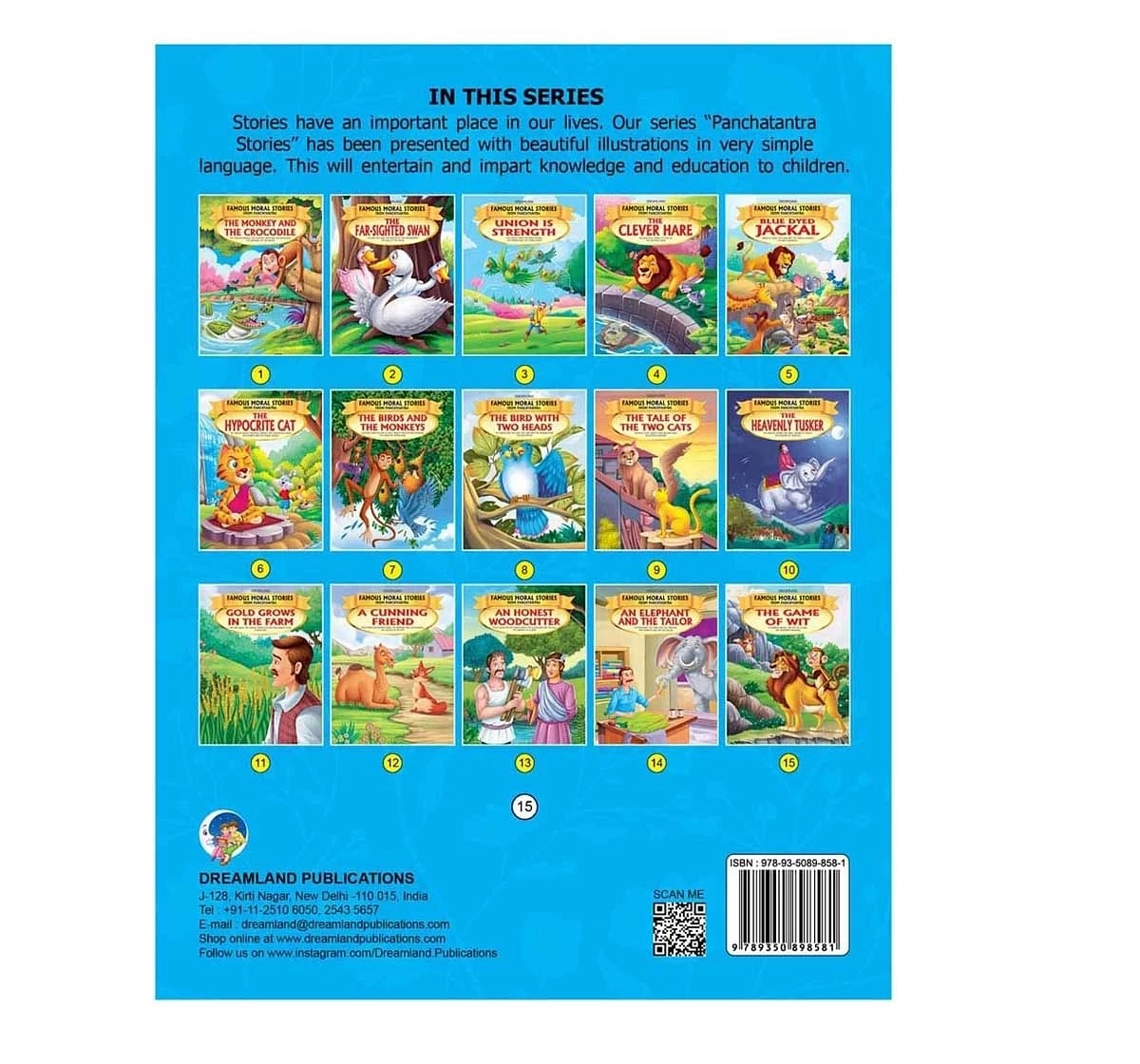 Dreamland Paper Back the Game of Wit 15 Famous Moral Story Books for kids 4Y+, Multicolour