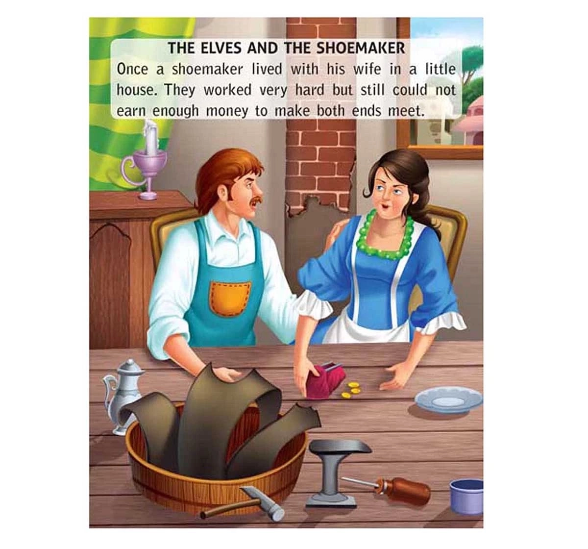 Dreamland Paper Back World Famous Tales The Elves and the Shoemaker Story Books for kids 2Y+, Multicolour