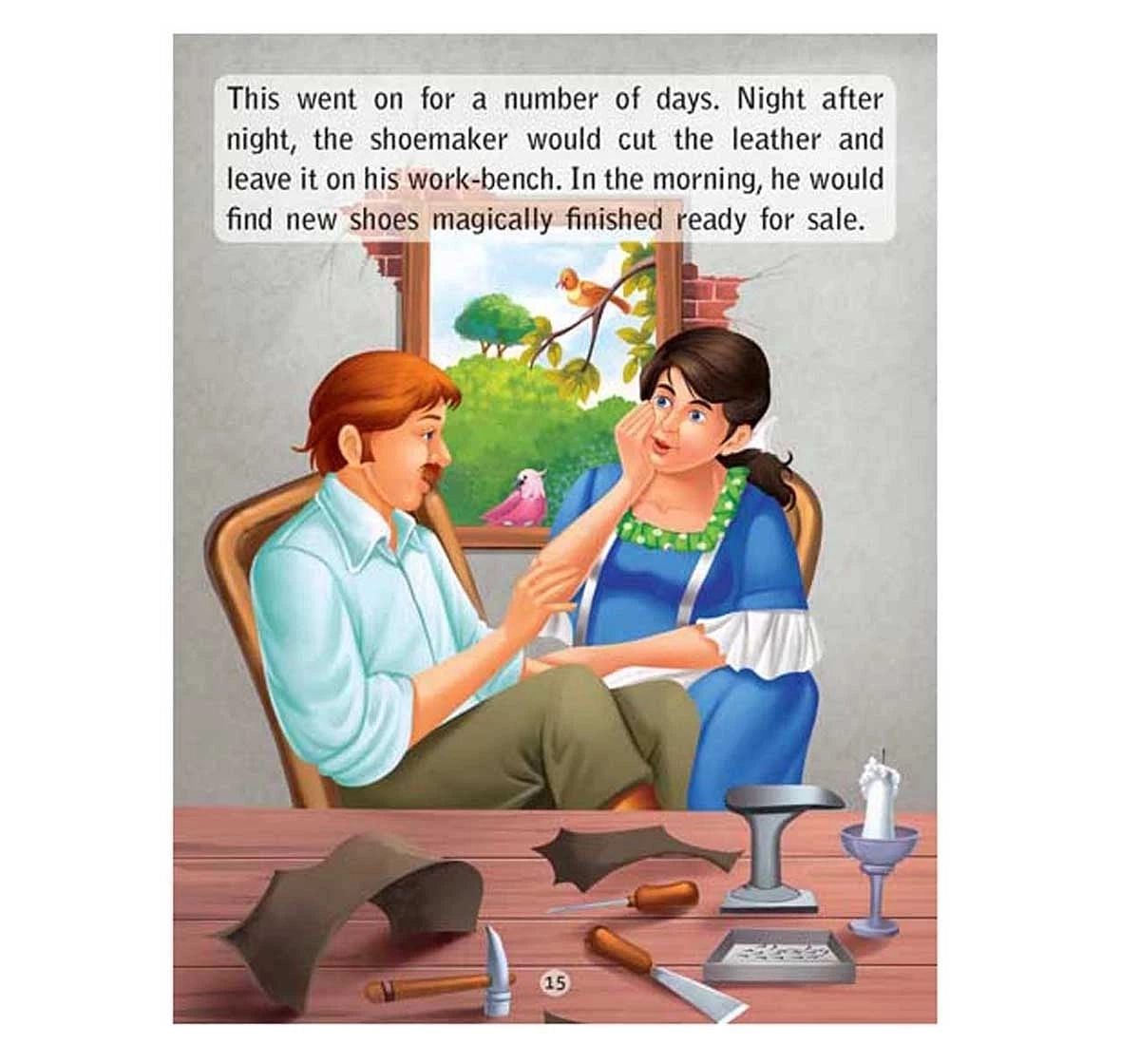 Dreamland Paper Back World Famous Tales The Elves and the Shoemaker Story Books for kids 2Y+, Multicolour