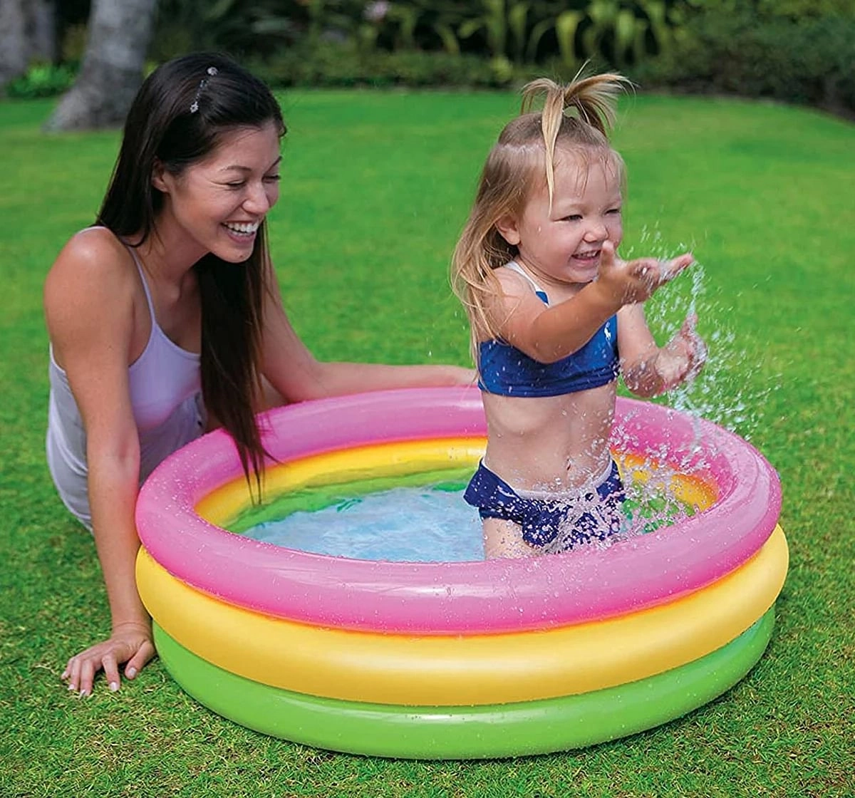 Intex Sunset Glow Pool 3 Feet Water Play for Kids 12M+, Multicolour