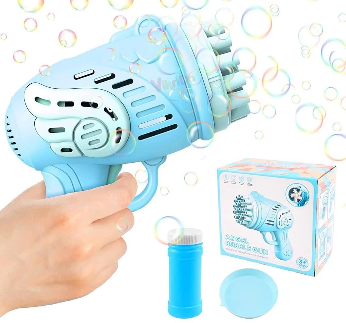 Rowan Electric Bubble Gun Toy for Kids 3Y+, Multicolour