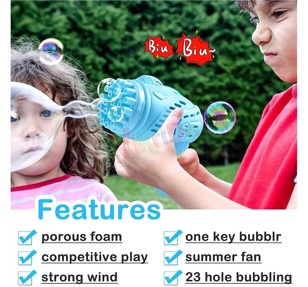 Rowan Electric Bubble Gun Toy for Kids 3Y+, Multicolour