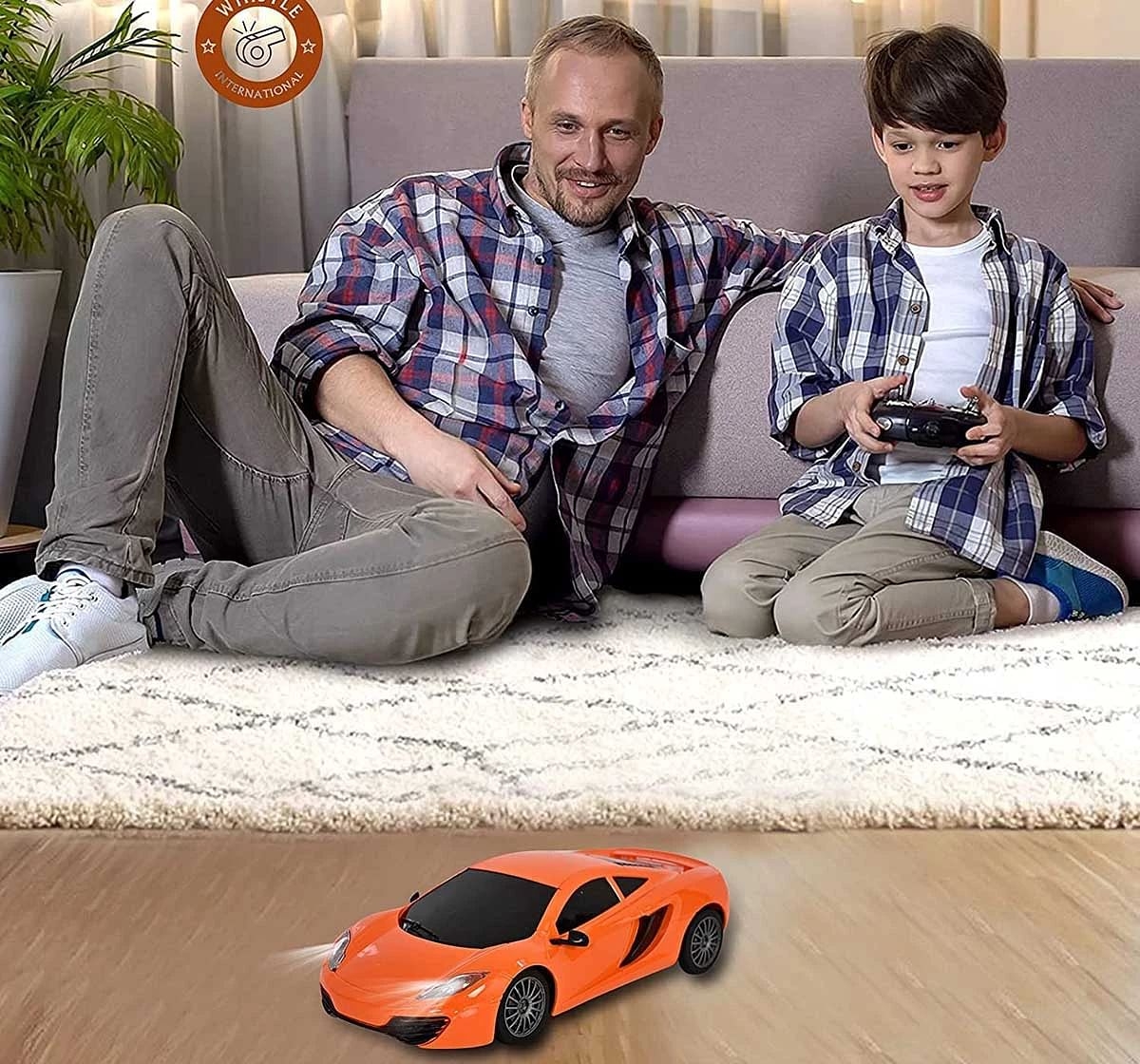 Rowan 1:24 Scale Remote Control High Speed Car for Kids 2Y+, Orange and Black